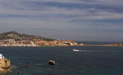 Ibiza - Blick vom Kastell auf den Hafen