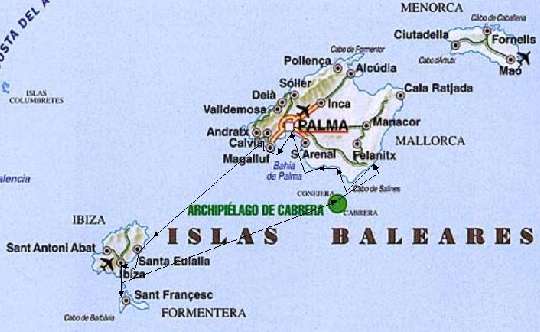 Balearen-Karte