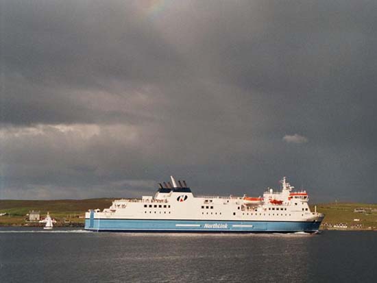 Northlink Fähre auf dem Weg nach Aberdeen oder Kirkwall